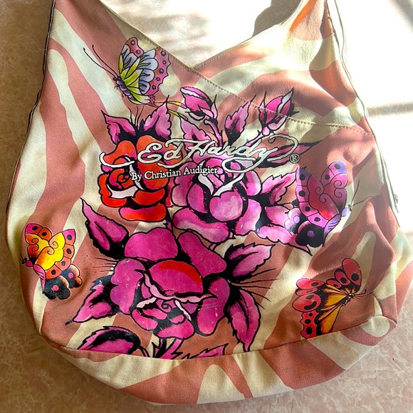 Vintage Ed Hardy Tote by Christian Audigier Vintage RARE - Picture 4 of 15
